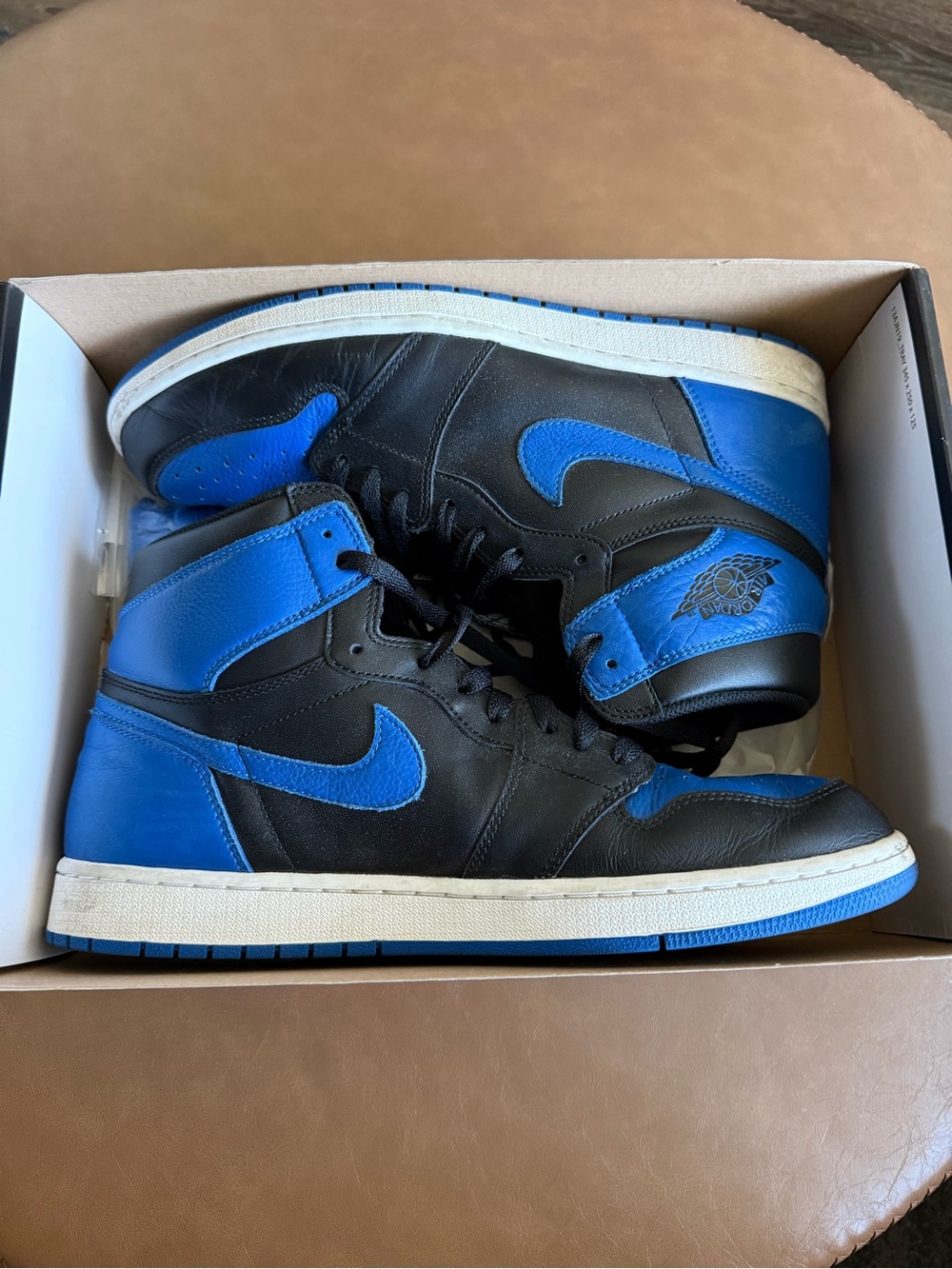 Air Jordan 1 Retro High OG Royal 2017 Black Blue Size 13 555088-007